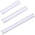 3pc Transparent Ruler Plastic Rulers - Ruler 6 inch,8 inch,12 inch, Kids Ruler for School, Ruler with Centimeters, Millimeter and Inches, Assorted Colors, Clear Rulers, School Rulers