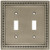 Brainerd 64772 Beaded Double Toggle Switch Wall Plate / Switch Plate / Cover, Brushed Satin Pewter
