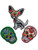 SUGAR SKULL BUNDLE Iron-on Applique Patches Day of the Dead Dia de los Muertos (Sugar Skull Dog, Light Pink & Green)