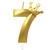 Gold Number 7 Birthday Candle?7th Birthday Party Gold Theme Decorations?3D Crown Designed Number Candles for Birthday Cake Topper Decorations?7 Candle Gold?