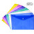JUSLIN 36PCS Waterproof Transparent Poly Envelope with Snap Button Closure, Project Envelope Folder, A4 Letter Size, 6 Assorted Colors
