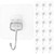 Adhesive Hooks, 30pcs Adhesive Wall Hooks for Hanging Heavy Duty Self Adhesive Hooks, Clear Sticky Hooks Wall Hangers Waterproof Transparent for Door Shower Key Towel Coat Holder Hanger Hooks