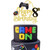 1 PCS Video Game Happy 8th Birthday Cake Topper Glitter Video Game Cake Pick Game On Controllers Eight Cheers to 8 Years Cake Decoration for Happy 8th Birthday Party Supplies Gold