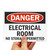 SmartSign - U9-1313-ND_5x7 "Danger - Electrical Room, No Storage Permitted" Label | 5" x 7" Laminated Vinyl Black/Red on White
