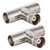 BNC SDI Splitter Adapter 3 Way BNC Splitter Adapter BNC Female to Dual BNC Female Triple Tee RF Coax Coaxial Adapter BNC Female to 2 Female Splitter Connector for Antenna CCTV DVR Camera Pack of 2