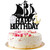 AROKIPPRY Pirate Themed Happy Birthday Cake Topper/Baby Shower/Pirate Themed Birthday Party Decorations Nautical Pirate Party Decorations Black Glitter (1)