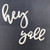 Hey Y'all Wood Letters Unfinished Script Wooden Cutout Blank White Sign for Wreaths Crafts Painting Decor (Hey Y'all)