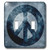 3dRose LSP_63655_2 Blue Grunge Peace Sign Double Toggle Switch