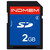 INDMEM SD Card 2GB Class 4 Flash Memory Card 2G SLC Stanard Secure Digital Cards (1PC)