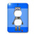 3dRose LLC lsp_10842_6 Cute Robot Blue Background 2 Plug Outlet Cover