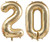 40 Inch Light Gold 20 Number Balloons White Gold Giant 20 Foil Mylar Helium Large Digital Balloon Champagne Gold Birthday Numbers Jumbo Balloons 20th Anniversary Events Party Decorations Supplies