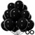 110pcs Black Balloon 12 inch, Black Latex Balloons for Birthday Party Baby Shower Wedding(with 2 Ribbons).