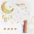 Estivaux Eid Mubarak Wall Decor Stickers Ramadan Window Stickers Set, Ramadan Moon Stars Lantern Window Clings Islamic Muslim Wall Decals Stickers for Eid Mubarak Decoration Home Wall Bedroom Supply