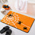 TRUEDAYS Halloween Bath Mat Cute Orange Spider Web Halloween Bathroom Decor Rugs for Bathroom Non Slip, Spooky Shower Rug for Bathroom, Bedroom, Living Home Decoration