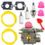 Atoparts WT-875 Carburetor with Gasket Fuel Line Filter Spark Plug for Craftsman Poulan pro BVM200C BVM200VS P200C GBV325 P325 Blower 545081855