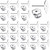100Pcs 925 Sterling Silver Earrings Posts Flat Pad Ear Stud Hypoallergenic Blank Earring Pins with Loop and 925 Sterling Silver Earring Backs for Jewelry DIY Making Findings