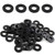 Qjaiune 50 Pack M8 Nylon Washers Black Flat Washer, 8mm ID 19mm OD 2mm Thickness Faucet Plastic Gasket, Metric Nylon Gasket Sealing Washer Spacer Flat Hose Washer for Water Pipe Water Hose