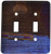 3dRose LLC lsp_29325_2 Brown and Blue Guitar Music Double Toggle Switch