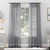 No. 918 Mallory Sheer Voile Rod Pocket Curtain Panel, 59" x 63", Gray