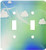 3dRose LSP_65480_2 Brilliant Blue and Green with Floating White Clouds Double Toggle Switch, Multicolored