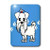 3dRose LLC lsp_10821_1 Cute White Maltese Blue with Paw Prints Single Toggle Switch