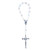 Vatican Imports 4mm Crystal One Decade Rosary | Italian Crystal Glass Beads on Chain with Silver-Tone Crucifix | Great Catholic Gift for First Holy Communion and Confirmation