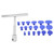 Dent Repair Kit Paint Dent Repair Puller with T Bar 18pcs Pulling Tabs Dent Removal Kit, Auto Body Paintless Dent Removal Puller Damage Repair Hand Tool