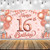 KatchOn, XtraLarge Happy 16th Birthday Banner - Rose Gold, 72 X 44 Inch | Sweet 16 Banner for Sweet 16 Party Decorations | 16th Birthday Decorations for Girls | Pink Sweet 16 Backdrops for Photoshoot