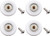 Atoplee 4 pcs Shower Door Rollers Runners Wheels - Replacement Part Bathroom Glass Door Runner Sliding Shower Door Roller Wheel (Roller Diameter 25mm)