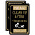 Qizohe Please Clean Up after Your Dog Signs Warning Signs for Yard Garden Fence Door or Gate 8X12Inch-2Pcs