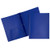 JAM PAPER Plastic 2 Pocket School POP Folders with Metal Prongs Fastener Clasps - Dark Blue - 6/Pack