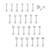 JeryWe 24Pcs Lip Labret Stud Labret Piercing Nose Stud 16G Tragus Piercing Jewelry Lip Bar Tragus Earring Star Heart CZ Stainless Steel Tragus Helix Piercing Tragus Cartilage Earrings