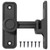 Barn Door Latch Lock?90 & 180 Degree Sliding Barn Door Lock Latch Heavy Duty Door Latch Lock for Barn Doors,Bathroom, Outdoor, Garage, Window(Black, 1 Pack)