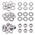 Swpeet 30Pcs SAE 304 Stainless Steel 1/2-13" Hex Nuts and #1/2 Flat Washers with #1/2 Split Lock Washers Assortment Kit, Coarse Thread Hexagon Nut for Home Automotive Shop Use
