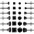 Black Earrings for Men: LUCKYPADS Cubic Zirconia Earrings Studs 12 Pairs Black Diamond Stud Earrings Small Stud Earrings for Women Hypoallergenic Earrings Multipack for Boys