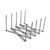 KONTONTY Folding Pot Lid Holder Folding Kitchen Organizer Rack Storage Rack Folding Organizer Stand Pot Lid Organizer Silverware Tray Drying Rack for Dishes Stainless Steel Pot Rack