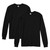 Gildan Men's Heavy Cotton Long Sleeve T-Shirt, Style G5400, 2-Pack, Black, 3X-Large