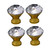 DOITOOL 4 Pcs Glass Door Knobs Drawer Pulls Zinc Alloy Cabinet Knob Cupboard Pull Knob Drawer Knobs Cabinet Pull Handle