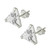 4MM Clear Triangle CZ Stone 925 Sterling Stud Earring Jewelry