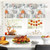 Fall Valance Curtain for Kitchen,Thanksgiving Watercolor Fall Harvest Farm Pumpkins Valance for Living Room Scroll,Rod Pocket Valances for Bedroom Decor,Window Treatment Valance 1 Panel 18" x 54"