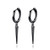 Black Spike Dangle Hoop Earrings - Punk Hip Hop Goth Rivet Awl Spike Huggies Hoop Earrings for Men Women