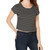 Bar III Womens Cropped Basic T-Shirt, Black, Medium