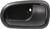 Evan Fischer Interior Door Handle Compatible with Mazda 626 93-97 / Protege 95-03 Front OR Rear RH Inside Textured Black Plastic