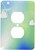 3dRose LSP_65480_6 Brilliant Blue and Green with Floating White Clouds Plug Outlet Cover, Multicolored