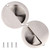 Wolfride 2PCS Recessed Door Handles Round Flush Door Pull Pocket Door Pull Silver for Doors Cabinets, Stainless Steel 90mm