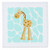 3dRose Cute Giraffe on Light Blue Animal Print - Quilt Square, 12 by 12-inch (qs_224227_4)