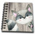 3D Rose Woodland-Friends Raccoon Animal Forest Illustration Funny Watercolor Mini Notepad, 4" x 4"