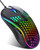 JYCSTE Wired Gaming Mouse, Computer Mouse Ergonomic Mice Honeycomb Design with RGB Backlight, 6 Buttons, 7200 Adjustable DPI for PC/Mac/Laptop