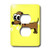 3dRose LSP_6345_6 Brown Dachshund with Paw Prints 2 Plug Outlet Cover, Multicolor
