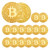 Cosbur 15Pcs Bitcoin Coin, Bitcoin Commemorative Coin, Blockchain Cryptocurrency, Collectible Coin with Protective Case, Gold Bitcoin Tokens, Home and Office Decoration (Gold)